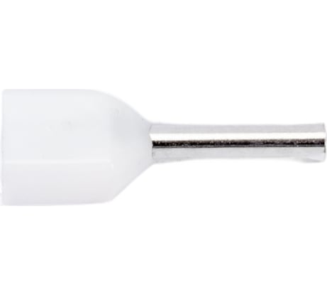 Штыревой втулочный изолированный наконечник REXANT F-8 мм 2х0.5 мм2 0.5-8/Ги2 белый 100 шт 08-2801