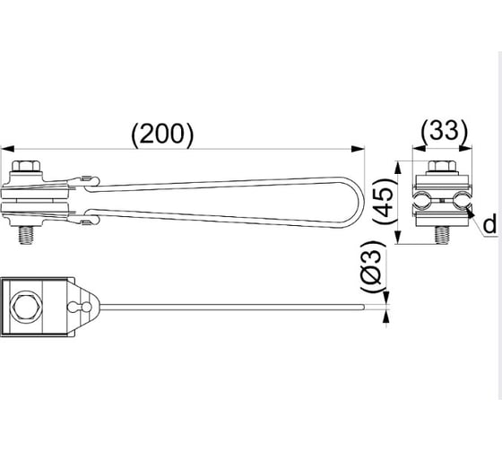 Анкерный зажим ЭНЕРВИК /ENSTO SO157.1R (SO157.1) 2x(16-35) мм² (упаковка 1 шт.) SO157.1R-1
