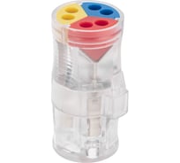 Экспресс-клемма REXANT СМК 2273-2x3R, проходная, разъемная, 3 полюса, 3x2-проводная, 0,5-2,5мм2, 50 шт. 07-5244