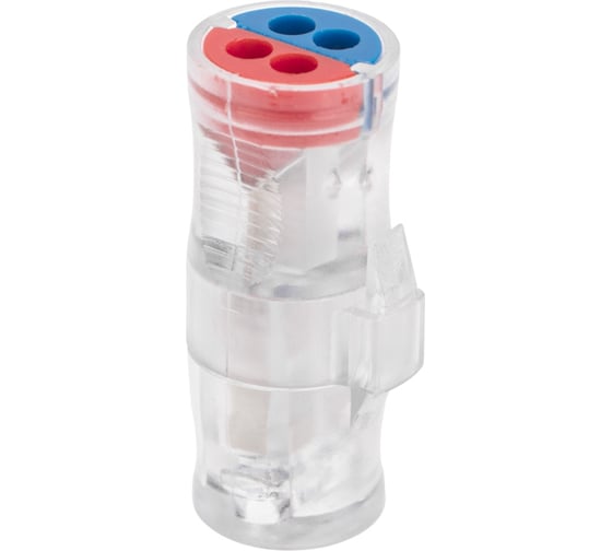 Экспресс-клемма REXANT СМК 2273-2x2R, проходная, разъемная, 2 полюса, 2x2-проводная, 0,5-2,5мм2, 50 шт. 07-5243 1