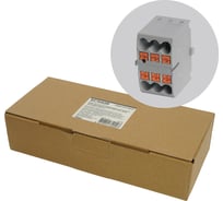 Зажим блочный (групп) STEKKER для распределения тока нагрузки push-in на 6 точек, сечение 2,5 мм2, 450V, 24А, серый LD580 PTFIX 06/25, 72 шт в упак, 49744