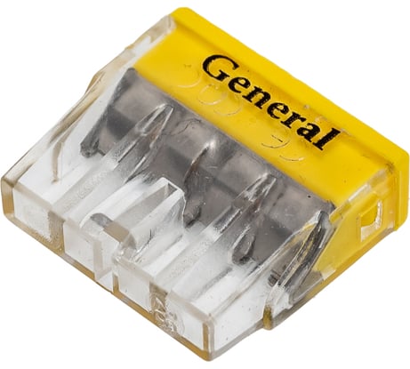 Клемма строительно-монтажная 4-проводная General Lighting Systems GTER6-04-P СМК, 0.5-2.5 мм2, с пастой, 100 800424