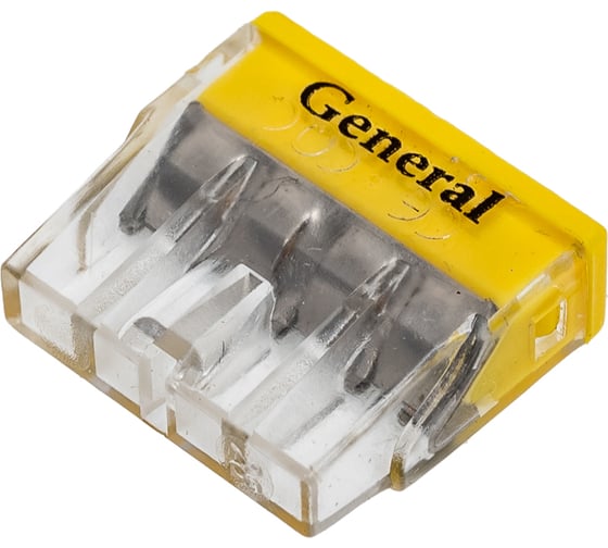 Клемма строительно-монтажная 4-проводная General Lighting Systems GTER6-04-P СМК, 0.5-2.5 мм2, с пастой, 100 800424