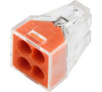 Клемма строительно-монтажная 4-проводная General Lighting Systems GTER6-04-75-P СМК, 0.75-2.5 мм2, с пастой, 100шт 800429