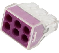 Клемма строительно-монтажная 6-проводная General Lighting Systems GTER6-06-75-P СМК, 0.75-2.5 мм2, с пастой, 100шт 800430