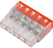 Клемма строительно-монтажная 5-проводная General Lighting Systems GTER6-05 СМК, 0.5-2.5 мм2, 100шт 800489