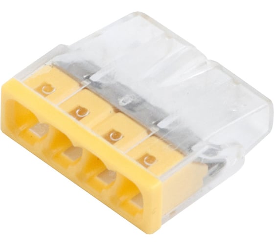 Соединительная клемма монтажная General Lighting Systems, 4-проводная, 0.5-2.5 мм2, GTER6-04, упаковка, 100 шт, 800401 1