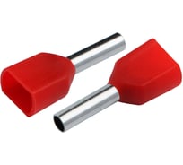 Наконечник-гильза General Lighting Systems НГИ2 GNGI-E2-2x0,75-8-50 Темно-красный, 50 штук 476263