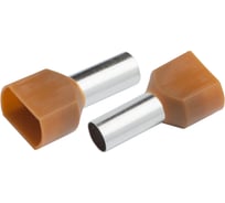 Наконечник-гильза General Lighting Systems НГИ2 GNGI-E2-2x1,5-8-50 Коричневый, 50 штук 476267