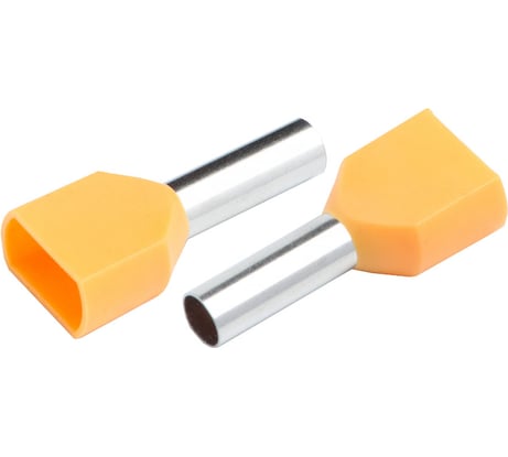 Наконечник-гильза General Lighting Systems НГИ2 GNGI-E2-2x1-10-50 Желтый, 50 штук 476266