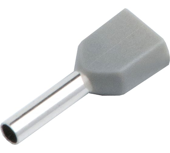 Наконечник-гильза General Lighting Systems НГИ2 GNGI-E2-2x4-12 Серый, 100 штук 475771