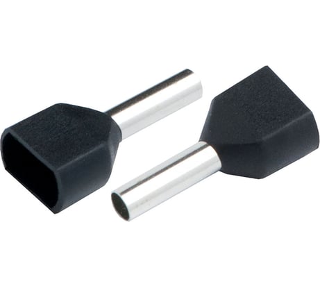 Наконечник-гильза General Lighting Systems НГИ2 GNGI-E2-2x6-14-50 Черный, 50 штук 476272