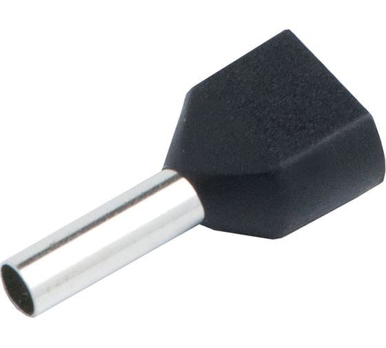 Наконечник-гильза General Lighting Systems НГИ2 GNGI-E2-2x6-14-50 Черный, 50 штук 476272