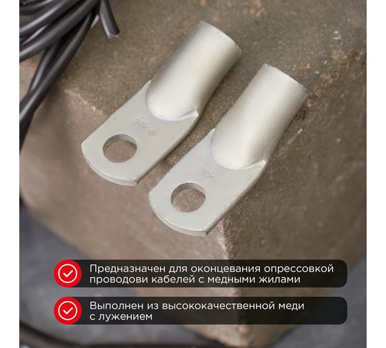 Наконечник REXANT ТМЛ 185–16–21, ГОСТ 7386-80, 2 шт. 07-5339