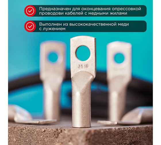 Наконечник REXANT ТМЛ 35–10–10, ГОСТ 7386-80, 5 шт. 07-5320