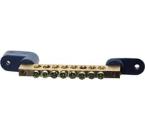 Шина СВЕТОЗАР нулевая, на 2-х угловых изоляторах, поворотная, максимальный ток 100А, 5,2мм, 8 полюсов 49809-08