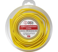 Термоусаживаемая трубка DORI ТУТ 12/6, ролик, L=3,0 м, желтый 49784