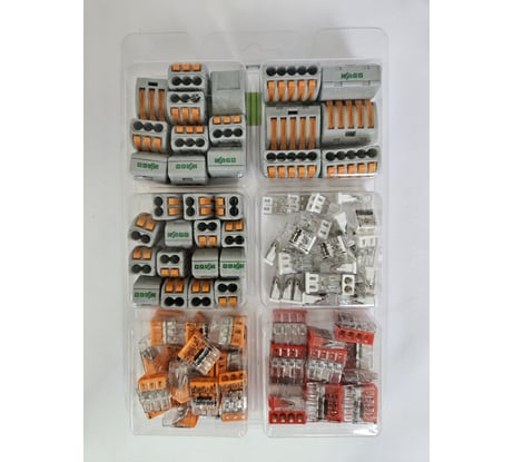 КлеммаНабор №3 WAGO (222-412, 222-413, 222-415, 2273-242, 2273-243, 2273-244) 106 шт. 42556 WAGO.Набор №3