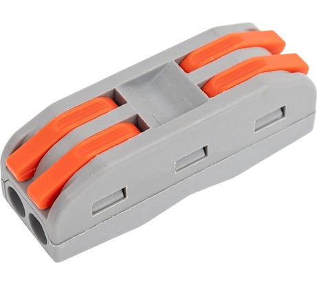 Строительно-монтажная проходная клемма Smartbuy с рычажками, 2 полюса, 8 шт. SBE-ptcwcc-2-rp