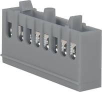 Шина EKF PROxima "фаза" L, 8 отверстий, латунь, серый, изолированный корпус, на DIN-рейку sn0-63-8-is