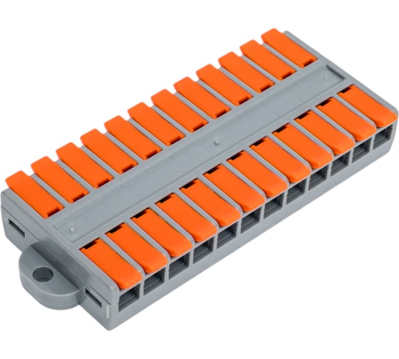 Клемма соединительная универсальная проходная Cabeus 12 полюсов, с рычагом, 0,5-6,0, 1 шт. MX662-12R