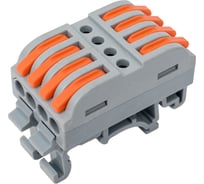 Клемма соединительная универсальная проходная Cabeus 4 полюса, с рычагом, на DIN-рейку, 0,08-2,5/4,0 MX223-4D