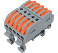 Клемма соединительная универсальная проходная Cabeus 5 полюсов, с рычагом, на DIN-рейку 0,08-2,5/4,0 MX223-5D