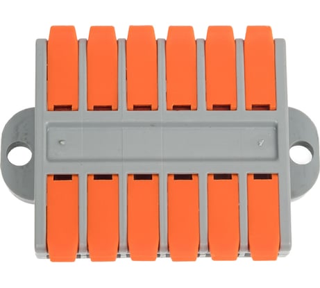 Клемма соединительная универсальная проходная Cabeus 6 полюсов, с рычагом, 0,5-6,0, 1 шт. MX662-6R