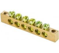 Шина EKF PROxima PEN "ноль-земля", 6 отверстий, латунь, крепеж по краям sn0-63-06-k