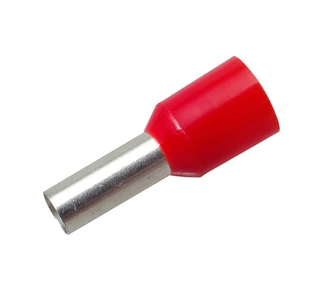 Штыревой втулочный изолированный наконечник REXANT F-12 мм 10 мм2 красный 100 шт 08-0831