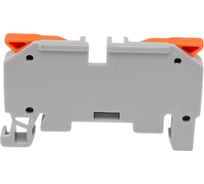 Клемма соединительная Cabeus универсальная проходная 1 полюс с рычагом на DIN-рейку 4,0 (1шт) MX-4