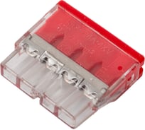 Клемма соединительная Cabeus 4-х проводная с пастой 0,5-2,5 (10шт) (WAGO 2273-244) MX3358A-4P