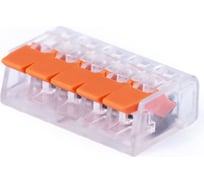 Клемма соединительная Cabeus универсальная 5-ти проводная с рычагом 0,14-2,5/4,0 (10шт) (WAGO MX-415