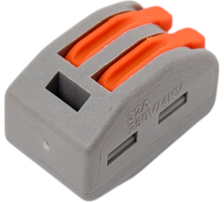 Клемма соединительная Cabeus универсальная 2-х проводная с рычагом 0,08-2,5/4,0 (10шт) (WAGO PCT-212