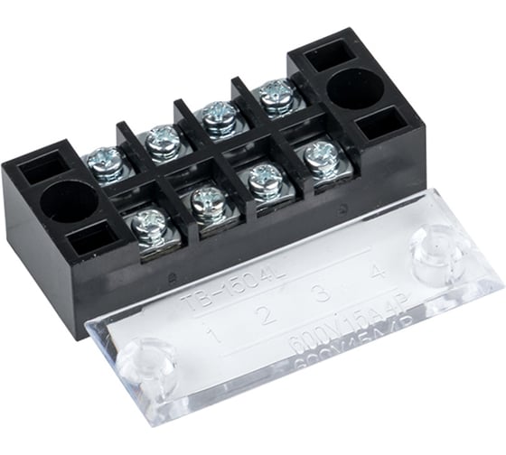 Клеммный терминал EKF до 1,5 мм2, 15A, 4 клеммные пары 100 шт PROxima tb-1504
