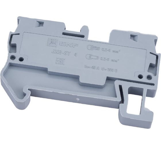 Клеммная самозажимная колодка EKF JXB-ST-4, 41А серая 40 шт PROxima plc-jxb-st-4