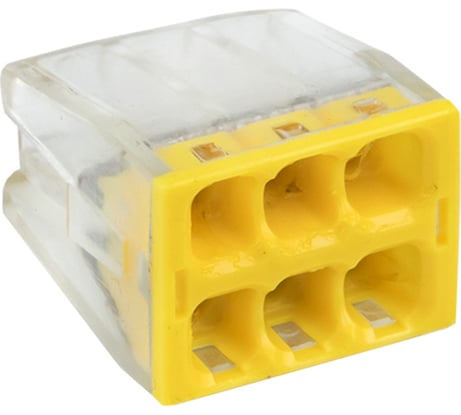 Строительно-монтажная клемма EKF СМК 2273-246, 6 отверстий, 0,5-2.5мм2 50 шт PROxima plc-smk-2273-246