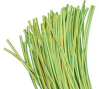 Термоусаживаемая трубка EKF ТУТ, нг 8/4 желто-зеленая в отрезках по 1м PROxima tut-8-yg-1m