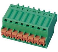 Клеммник Dinkle 8 контактов "гнездо" шаг 2.50 мм, пружин. ESC250V-08P Т02164031