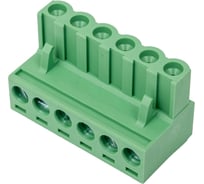 Клеммник Dinkle 6 контактов "вилка" шаг 5.08 мм откр., пр. угол на пл. 2EHDR-06P Т02150513