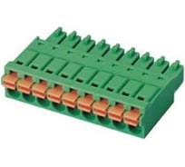 Клеммник Dinkle 6 контактов "гнездо" шаг 3.50 мм, пружин. (до 1.0 кв.мм, зел.) 0221-2006 Т02224846