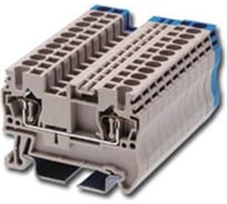 Клеммный блок Dinkle на DIN-рельс, пружинный (2.5 кв.мм, 600В/20А, серый, шир.5.1 мм) AK2.5 Т02230588