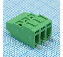 Клеммник Dinkle 3 контакта шаг 3.81 мм, вертик. на плату (H = 16.2 мм) EEK381V-03P Т02585800