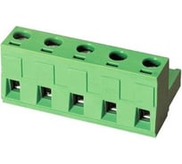 Клеммник Dinkle 3 контакта "гнездо" шаг 7.50 мм (пров. до 2.5 кв.мм, зелен. изол.) 7ESDV-03P Т02248839
