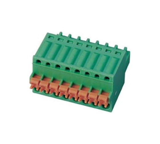 Клеммник 2 контактный Dinkle &quot гнездо&quot шаг 2.50 мм, пружин. ESC250V-02P Т02164026 1