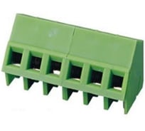 Клеммник 2 контактный Dinkle шаг 5.08 мм, на плату (каб. ввод 45 град.) EK508A-02P Т02150447