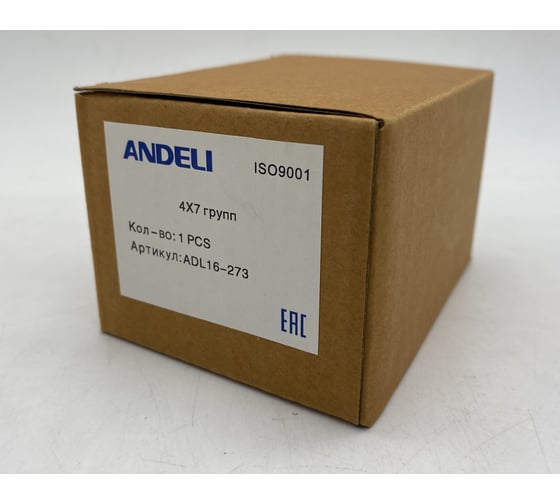 Шина "N" нулевая ANDELI на DIN-рейку в корпусе 4x7 групп ADL16-273