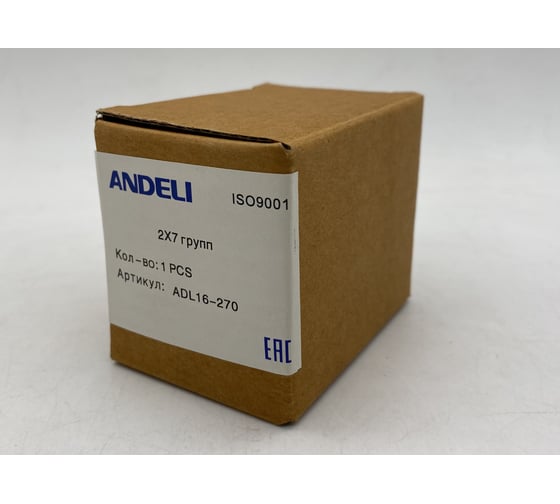 Шина "N" нулевая ANDELI на DIN-рейку в корпусе 2x7 групп ADL16-270