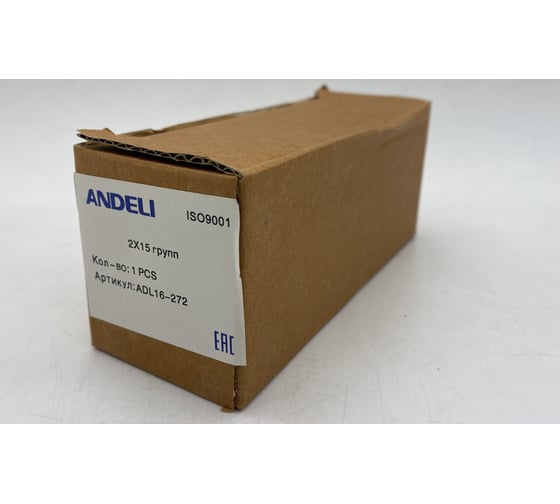 Шина "N" нулевая ANDELI на DIN-рейку в корпусе 2x15 групп ADL16-272
