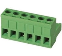 Клеммник Dinkle 2ESDV-10P 10 конт. гнездо шаг 5.08 мм, на пров. до 2.5 кв.мм (зелен.) Т02150501